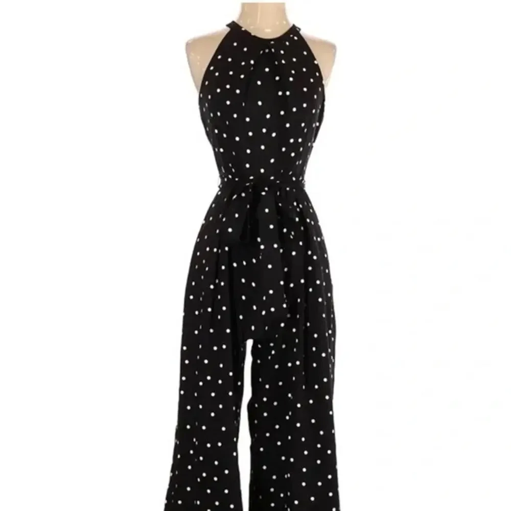 **SUMMER SALE** Banana Republic Factory Polka Dot Jumpsuit- Size 10 - Picture 2 of 11